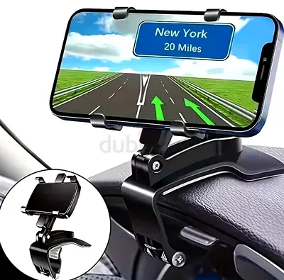 Car Phone Holder Dashboard Mount 360° Rotating