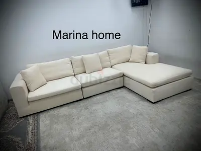 Perfect condition marina home beige color lshape sofa