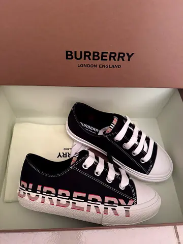 Burberry Black Canvas Low-Top Sneakers - Size 30, Brand new, no negotiation.