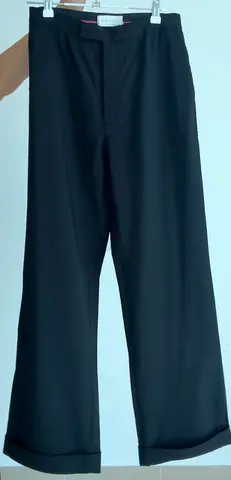 OSMAN Black Wide-Leg Trousers – New – Size S