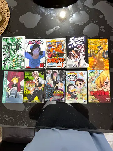 Collection of 11 Mixed Manga Volumes - Naruto, Demon Slayer, Black Clover  More