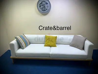 Looks great condition cratebarrel three seater sofa