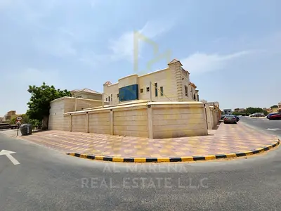 فيلا فاخرة للبيع في المويهات 2، عجمان | زاوية شارعين | 5 غرف ماستر + مجلس وصالتين | حوش واسع | مطبخ رئيسي + تحضيري | جاهزة للسكن