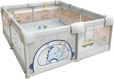 Baby Playpen, 150 x 180 x 68cm Large Play fence for Baby and Toddlers, Large Playard, Anti-Collision
