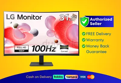 LG 32 inch 32MR50C Full HD Monitor - 100Hz - Brand New | Warranty | Free Delivery