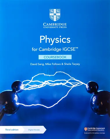 Cambridge IGCSE Physics textbook (Cambridge University Press) - back cover shown