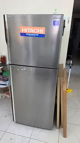 Hitachi Stainless Steel Double-Door Refrigerator - Good Working Condition