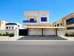 🏡✨ Luxury villa for rent in Al Yasmin area – Ajman ✨🏡 Consisting of 5 master bedrooms wi