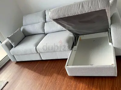 Ike Esklstuna L Shape Sofa Bed Gray