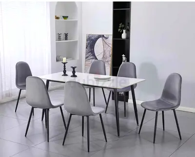Maple leaf Home ceramic Dining Table set with 6 chairs.