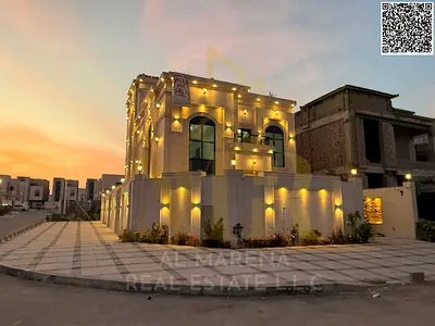 Luxury villa for sale in Al Helio 2 - Elegant design featuring 7 spacious bedrooms and ultra-luxurious finishes in a strategic location in Ajman 🏡✨