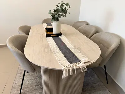 Modern Wooden 6seater Dining Table Set 180x90 cm