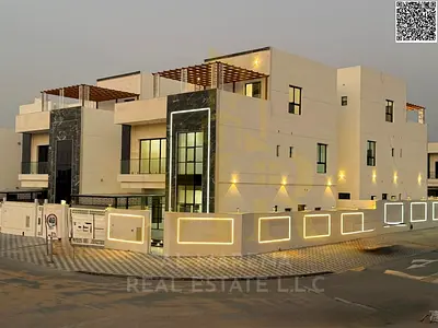 🏡 Luxury villa for sale in Al Helio 2 – Ajman | 7 master bedrooms | 2 floors + roof | Built-up area 3,800 sq ft | Includes registration and ownership