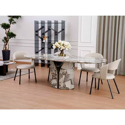 Cassa Lusso Aura X6 Leather Dining chairs for sale