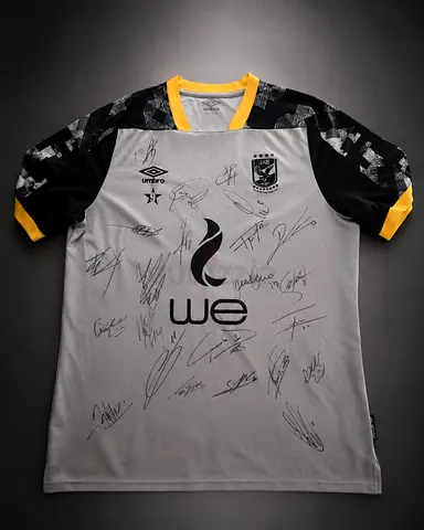 Ahly jersey signed by Barcelona SuperCopa squad 2023 and coach Xavi