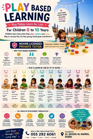 Play-Based Learning Private Tutor | Ages 0-10 Years | Al Qusais Al Nanda Dubai