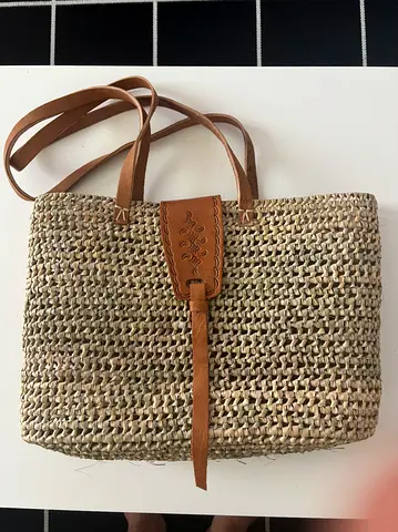 Summer woven tote bag