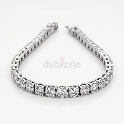 Magnificent Diamond Tennis Bracelet 5.08ct | 18K White Gold | IGI Certified