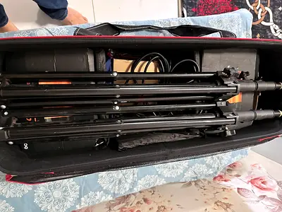 Professional Light Stands and Studio Gear with Carrying Bag