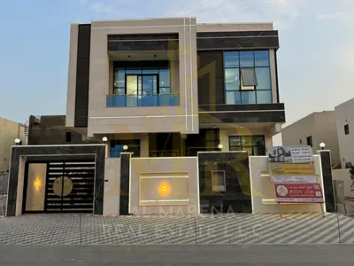 Luxury villa for sale in Al Helio 2. Elegant design featuring 5 spacious bedrooms and ultra-luxurious finishes in a strategic location in Ajman.