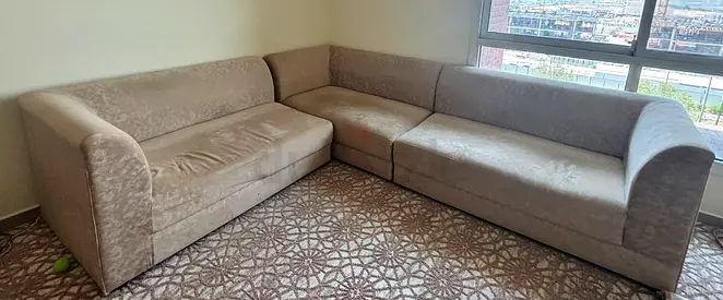 5 seater fabric L shape sofa