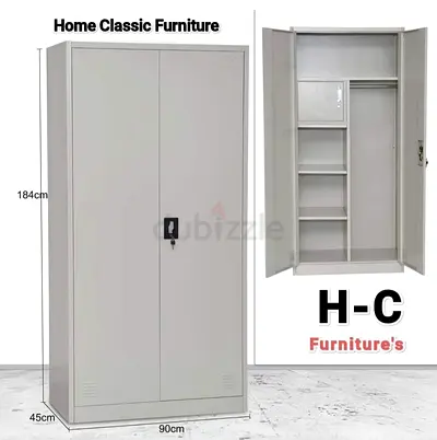 Brand New 2 door steel cabinet with locker available.