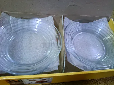 Set of 6 Clear Glass Baking / Pie Dishes