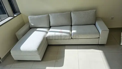 Beige Color ikea vimle L shape sofa bed with mattress