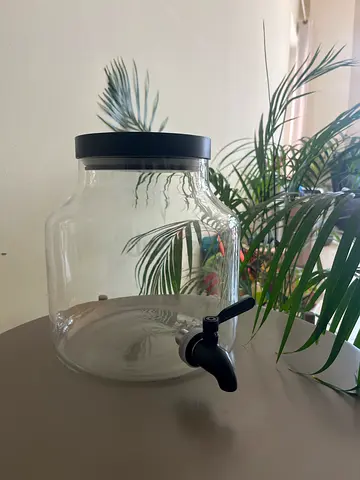 Glass Beverage Dispenser with Tap — 5L