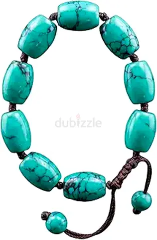 Handmade turquoise design bead adjustable bracelet