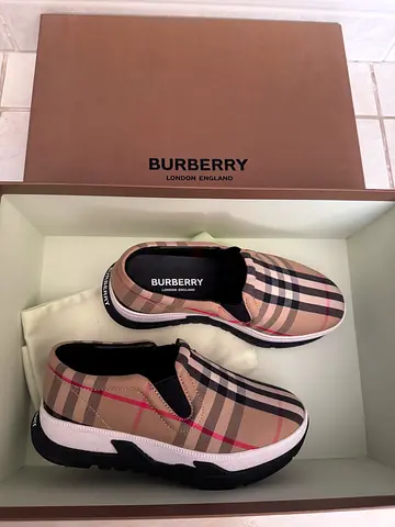 Burberry Vintage Check Slip-On Sneakers - Size 30, Brand New, no negotiation.