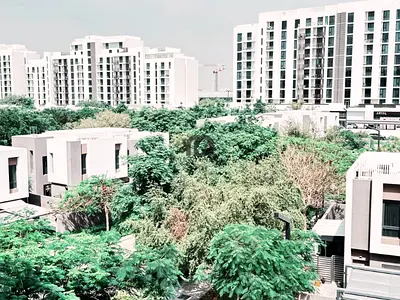 furnished studio | spacious layout | green views