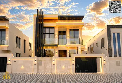 Modern villa directly on Sheikh Mohammed Road, featuring 4 master bedrooms, premium finishes, spacious layout, and registration fees included.