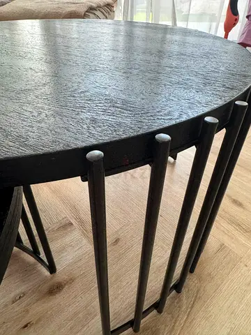 West Elm Black Wooden Coffee Table (Set of 2)