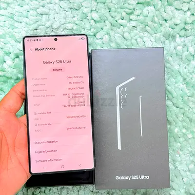 SAMSUNG GALAXY S25 ULTRA 256GB STORAGE JET BLACK TDRA VERSION