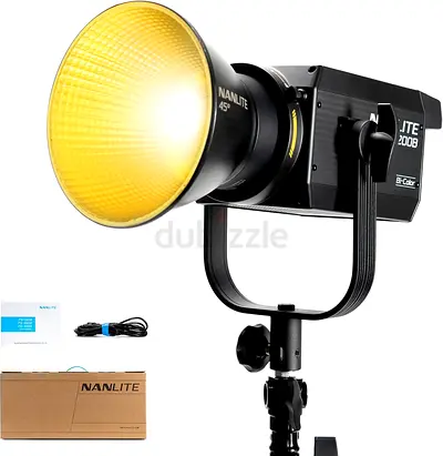 Nanlite FS-200B Bi-Color Studio Spotlight, 2700K-6500K, Bluetooth, 2.4G, Bowens Mount for Photograph