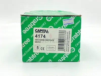 Capital 4174 10AX 4 Gang 2-Way Light Switch (New in Box)