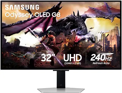 Samsung Odyssey OLED G8 4K 240 Hertz 32 Inch Gaming Monitor