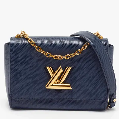 Louis Vuitton Twist MM Navy Blue Epi Leather Bag