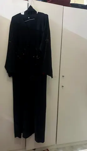Black embroidered abaya, gently used