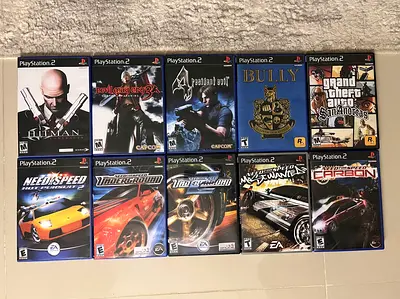 10 ps2 games not original burned works with ps2 slims disk 3.10 3.11 only