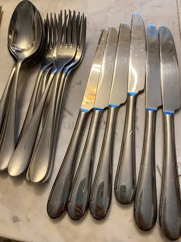 Stainless Steel Cutlery Set WMF for 6 persons - Knives, Forks Spoons (Used)