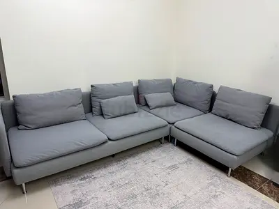 IKEA Soderhamn Comfortable Modern L Shaped Corner Sofa in Grey