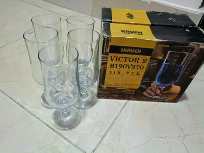 Set of 5 Kaveh Victor wine/beer glasses - barely used