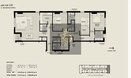 HOT DEAL PRICE | POST-HANDOVER PAYMENT PLAN | 3 Master BEDROOMS + MAID’S ROOM | PERFECT ROOM LAYOUT