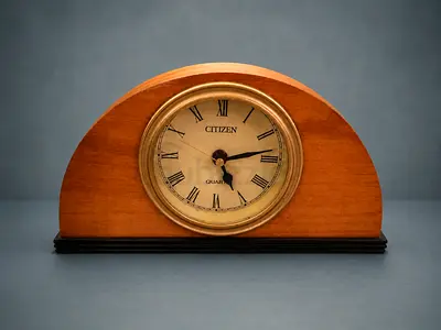 Wooden Citizen Mantel Clock - Vintage Style Quartz