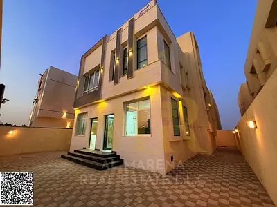 Ahmed Al Matroushi Villa for sale in Al Helio 2 – Ajman | Two floors + roof | 3,024 sq ft | 5 master bedrooms | Luxurious design and high-end finishes
