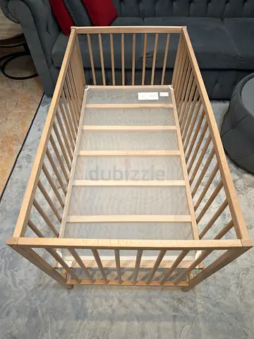 IKEA Wooden Baby Crib / Cot - Natural Finish, Perfect Condition