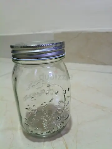 Glass Mason Jar with Metal Lid - Clear Storage Jar