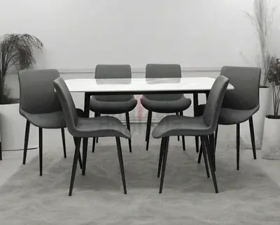Brand new Heavy top Marble dinning Table with 6 Chairs Available